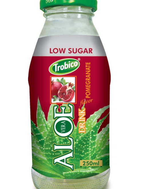 250ml Aloe vera drink glass bot